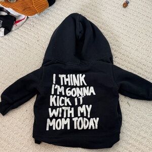 Black toddler Hoodie with Fun Slogan